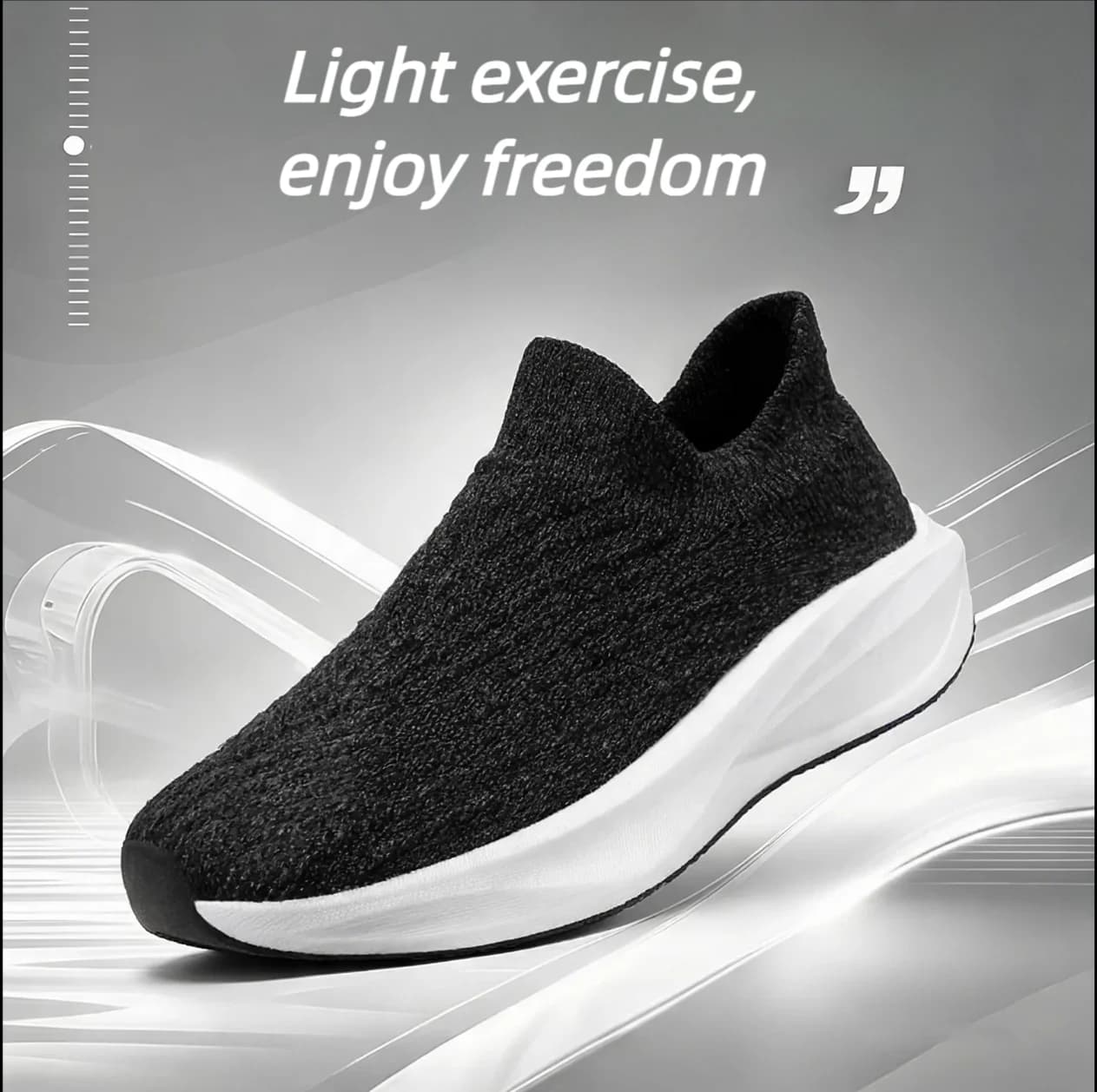 High-Elastic Mesh Breathable Men's and Women's Shoes, Summer Thick-Soled Slip-On Lightweight Sock Shoes, Versatile Couple Walkin