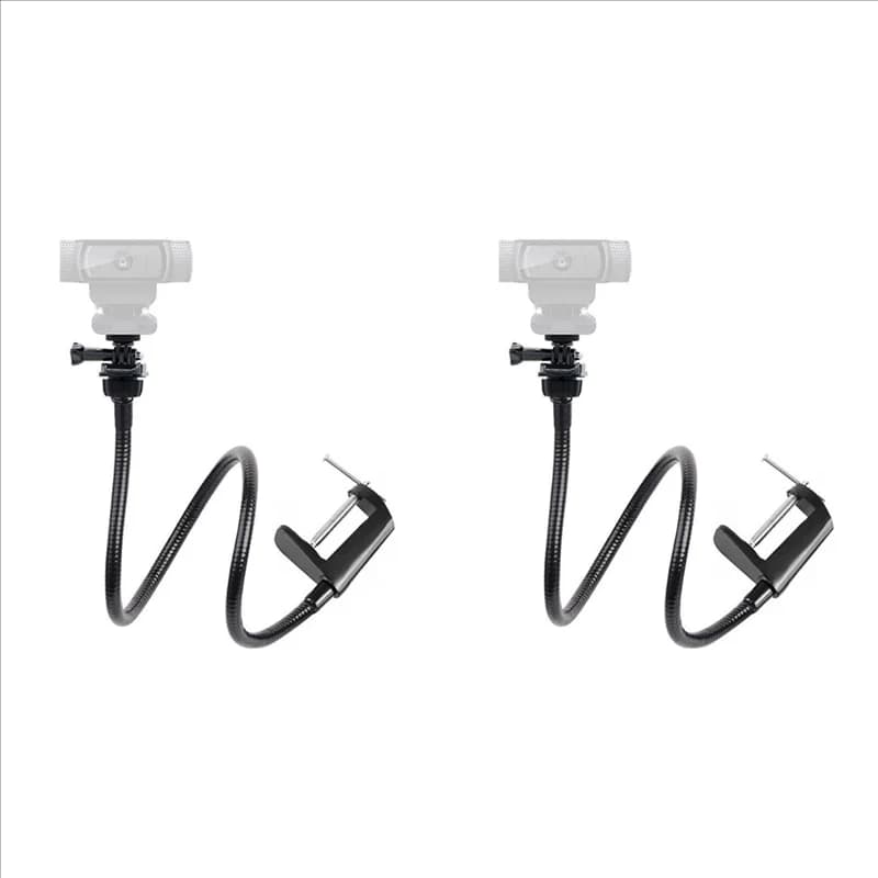 Staffa per fotocamera ABKQ-2X con morsetto a mascella da scrivania migliorato Supporto flessibile a collo di cigno per webcam Brio 4K C925E C922X C922