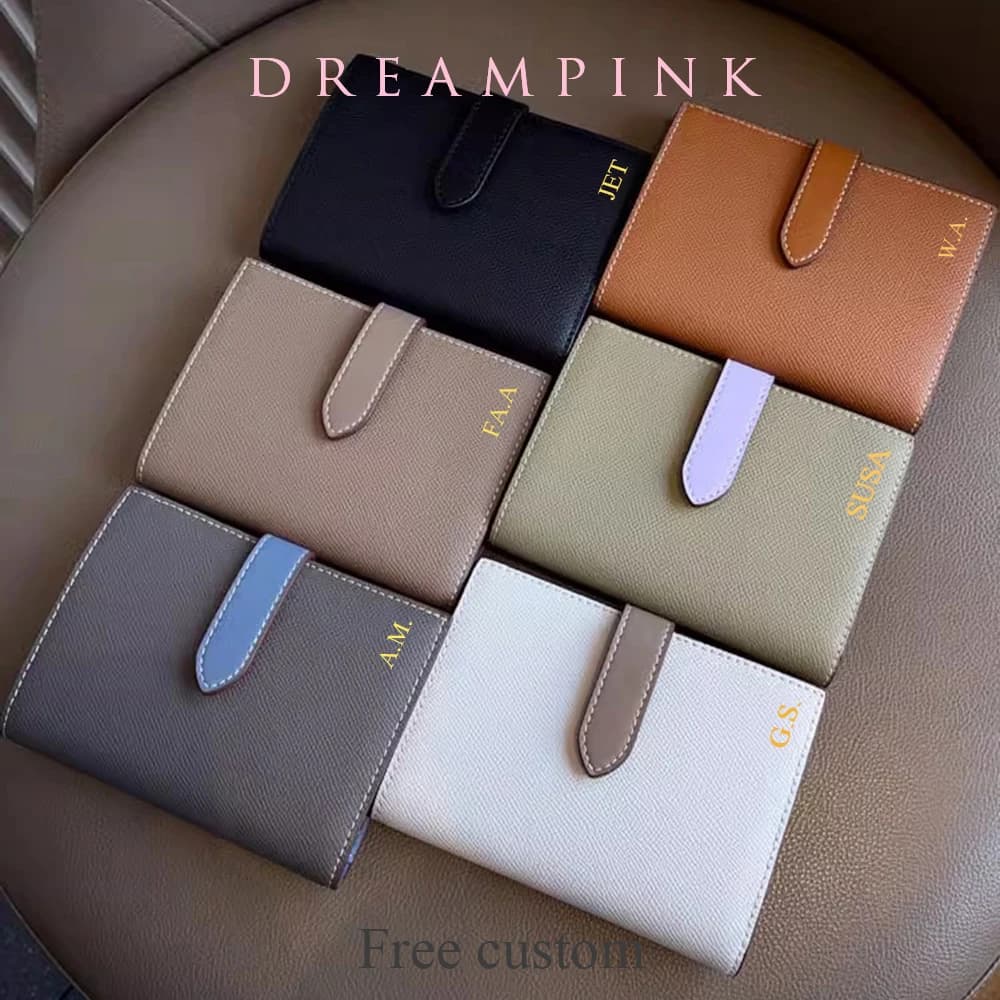 Portafoglio per passaporto da viaggio in pelle EPI di lusso porta carte di credito con nome personalizzato moda personalizza iniziali portafoglio donna Trave lWallet