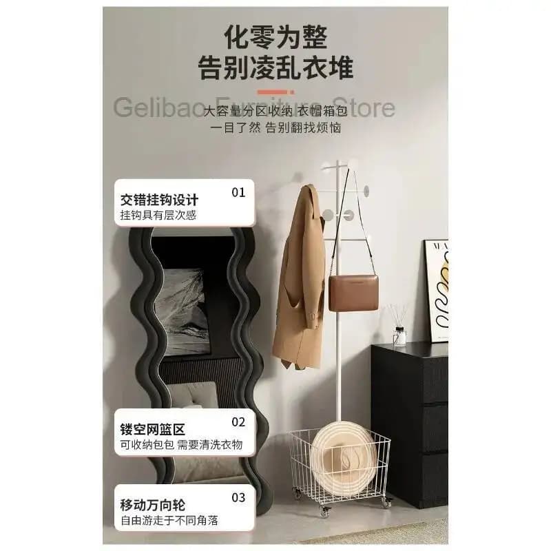 For the house Simple space saving Bedroom Indoor Clothing Ground coat hangers Vertical clothes hangers Clothes rack