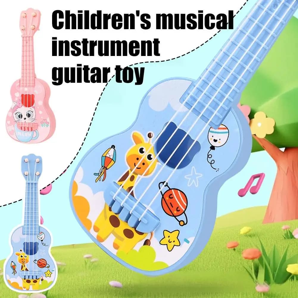 Chitarra per bambini, strumento musicale, ukulele, giocattoli musicali Montessori per bambini, giocattoli educativi per l'apprendimento, regalo di Natale e compleanno
