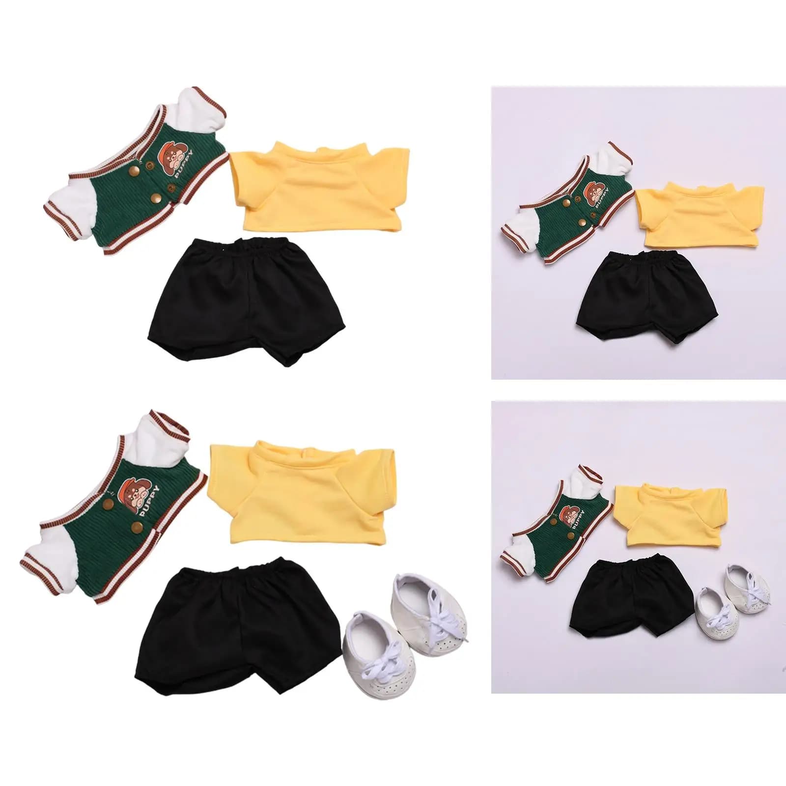Vestiti per bambole di peluche, vestiti per animali di peluche, fai da te, vestire, moda, bambola giacca a maniche corte pantaloni tuta da baseball carina