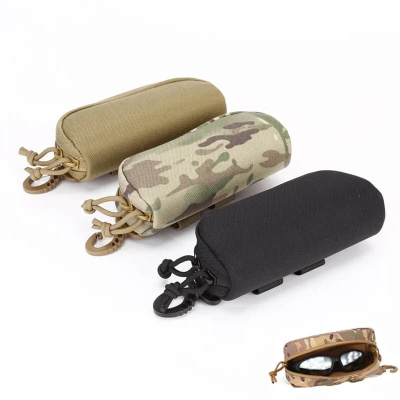 Custodia Tattica Molle per Occhiali da Sole, Marsupio Antiurto, Portatile, Adatto come Scatola per Occhiali da Caccia, Occhiali da Sole per Esterni