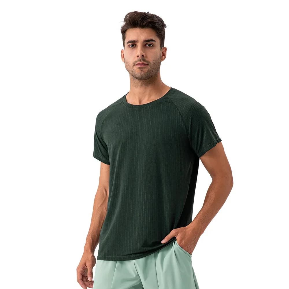 Sport T Shirt Men Short-sleeve Gym Clothing Sportswear Fitness Clothes Cool Feeling Workout Running Shirt Bodybuilding Top
