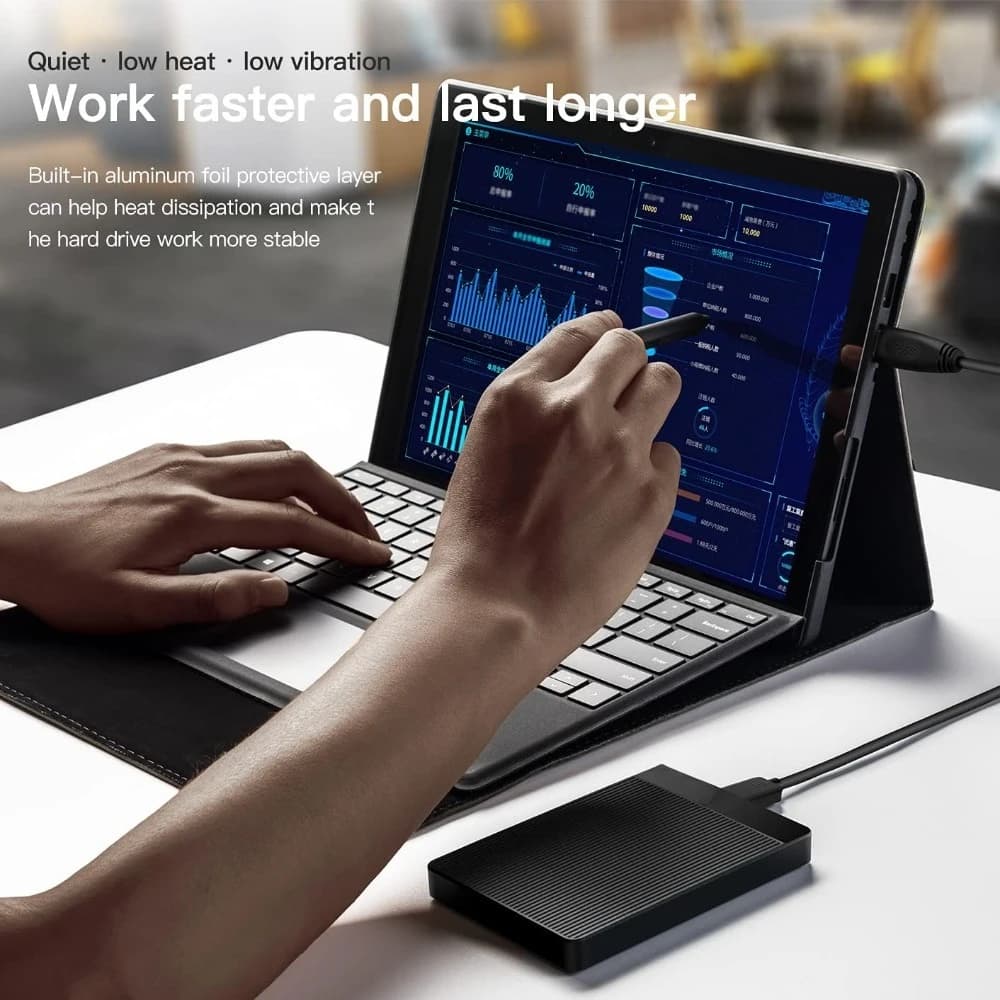 Hard Disk Esterno Portatile Ultra Sottile 1TB USB 3.0 per PC, Mac, Laptop, PS4, Xbox - Arredamento da Giardino