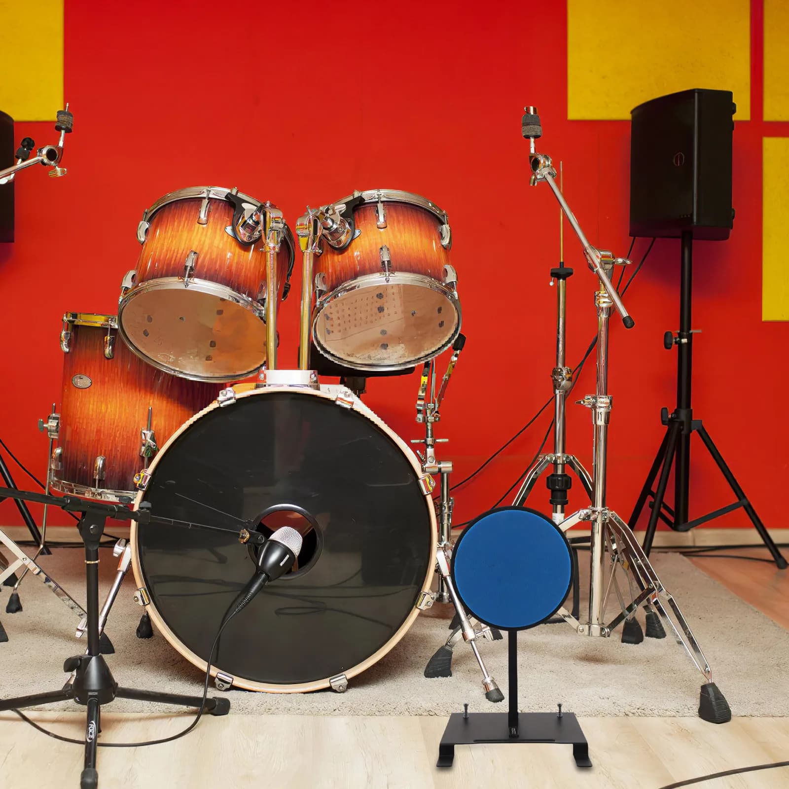 Pad per Pratica Batteria Extra Spesso da 12 Pollici, Superficie Liscia, Ottimo per l'Allenamento del Ritmo, Accessorio Musicale Portatile