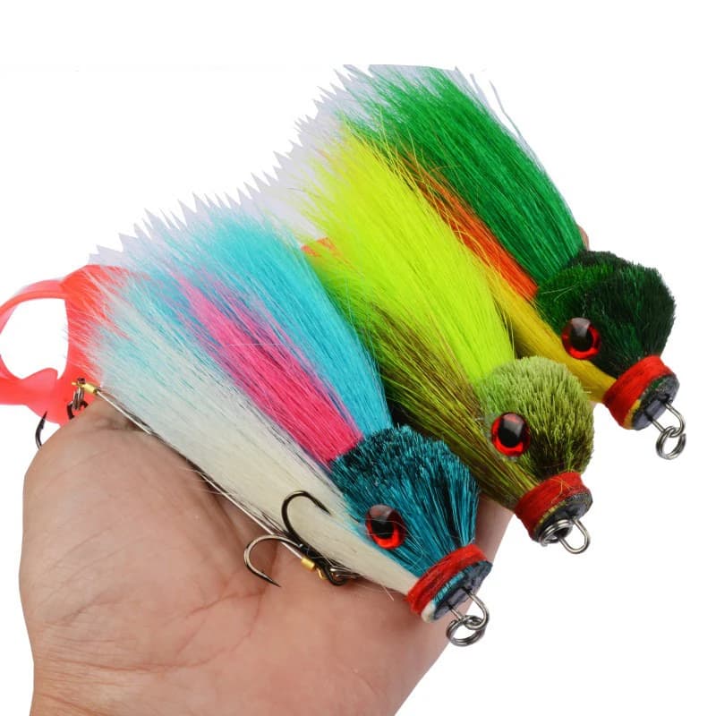 Capelli di cervo Mouse Esca da pesca 40g 22cm Multi snodato Swimbait Forchetta Coda Affondamento Richiamo di pesca Esca dura artificiale Luccio Bass