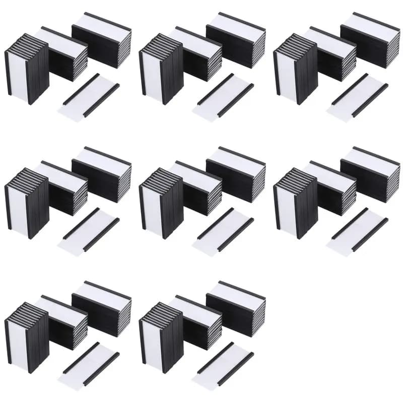 【ACCESSORI ELETTRONICI】240 supporti magnetici per etichette da 1 pollice x 2 pollici con inserti in cartoncino bianco e protezioni in plastica trasparente Magnetic D