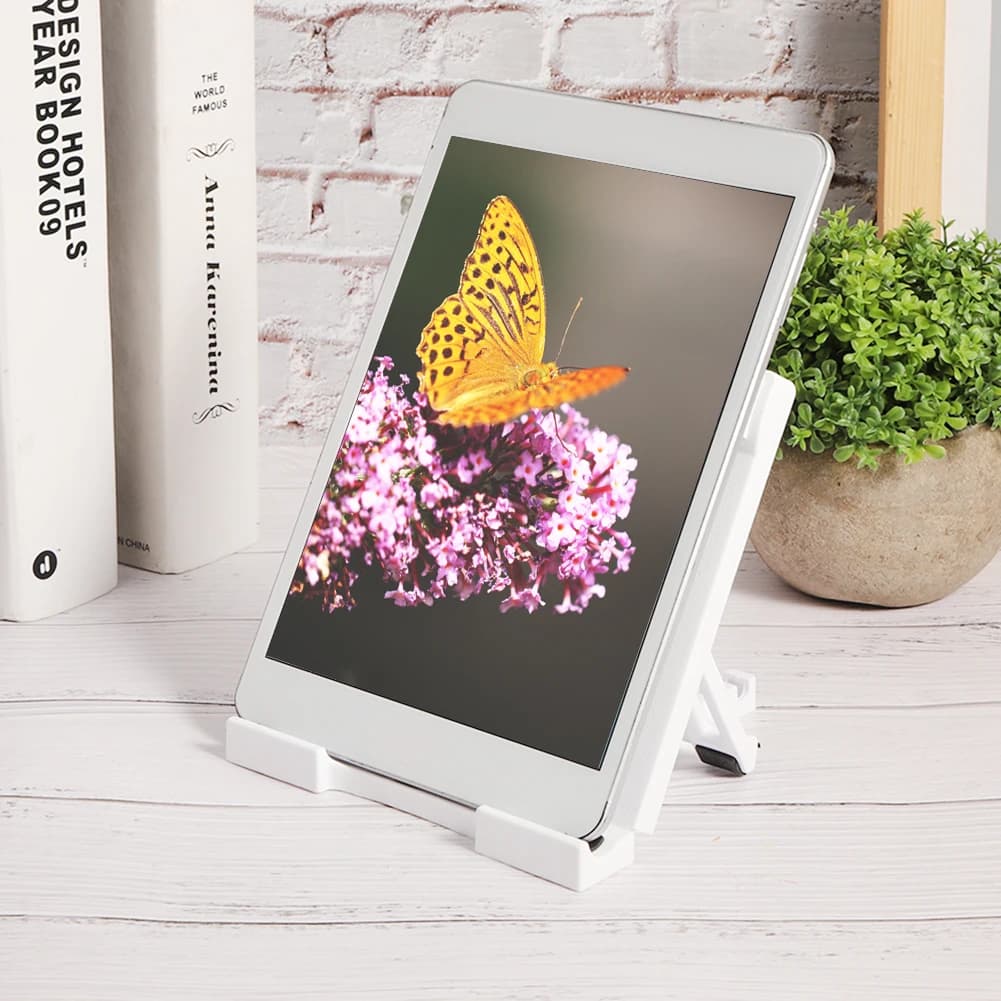 Support for Phone Plastic Cell Phone with Five Levels of Height Adjustment, Portable, for Tablet PC from 7-11 Inches, Desk Support
