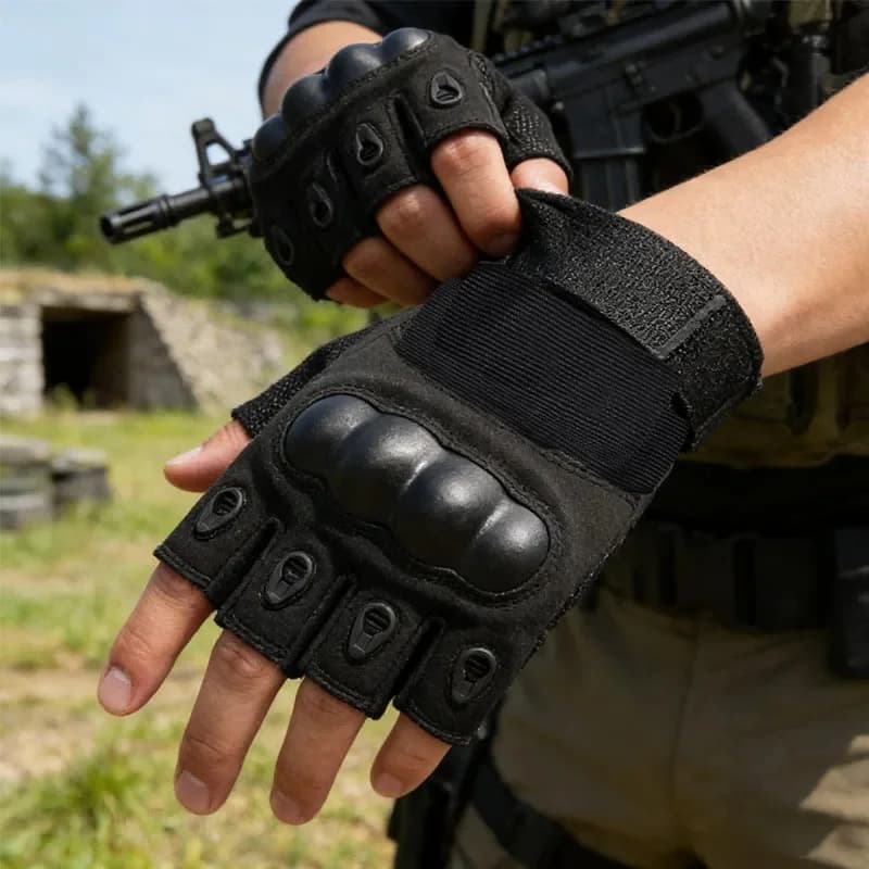 Half Finger Outdoor Sports Tactical Gloves Military Anti-slip Protective Motorcycle Riding Hunting Cycling Climbing for Unisex