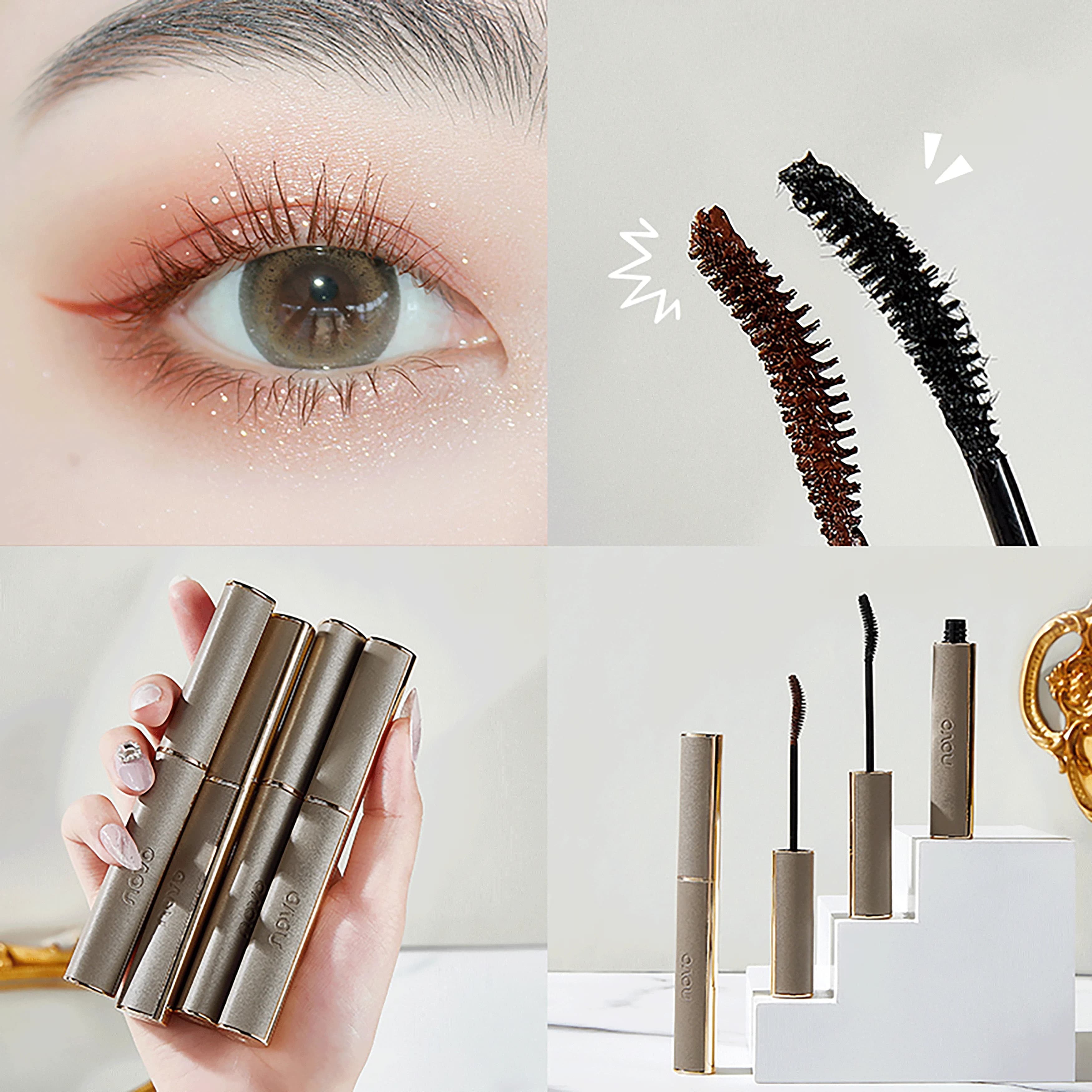 NOVO Mascara with quick drying base coating Waterproof, elongating, curling, anti-slip