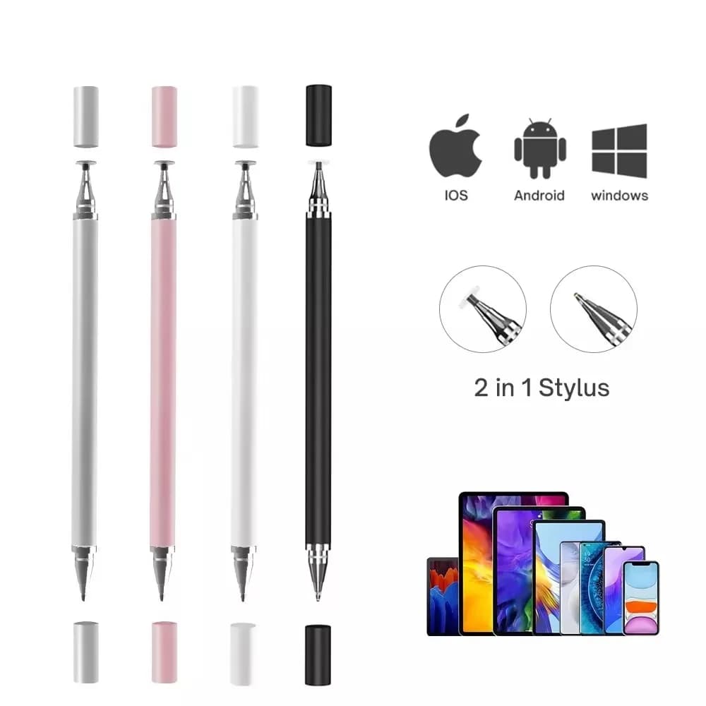 2 in1 Stylus Pen for Mobile Phone Tablet Drawing Pen Capacitive Pencil Universal Touch Screen Pen for Pad Iphone Android