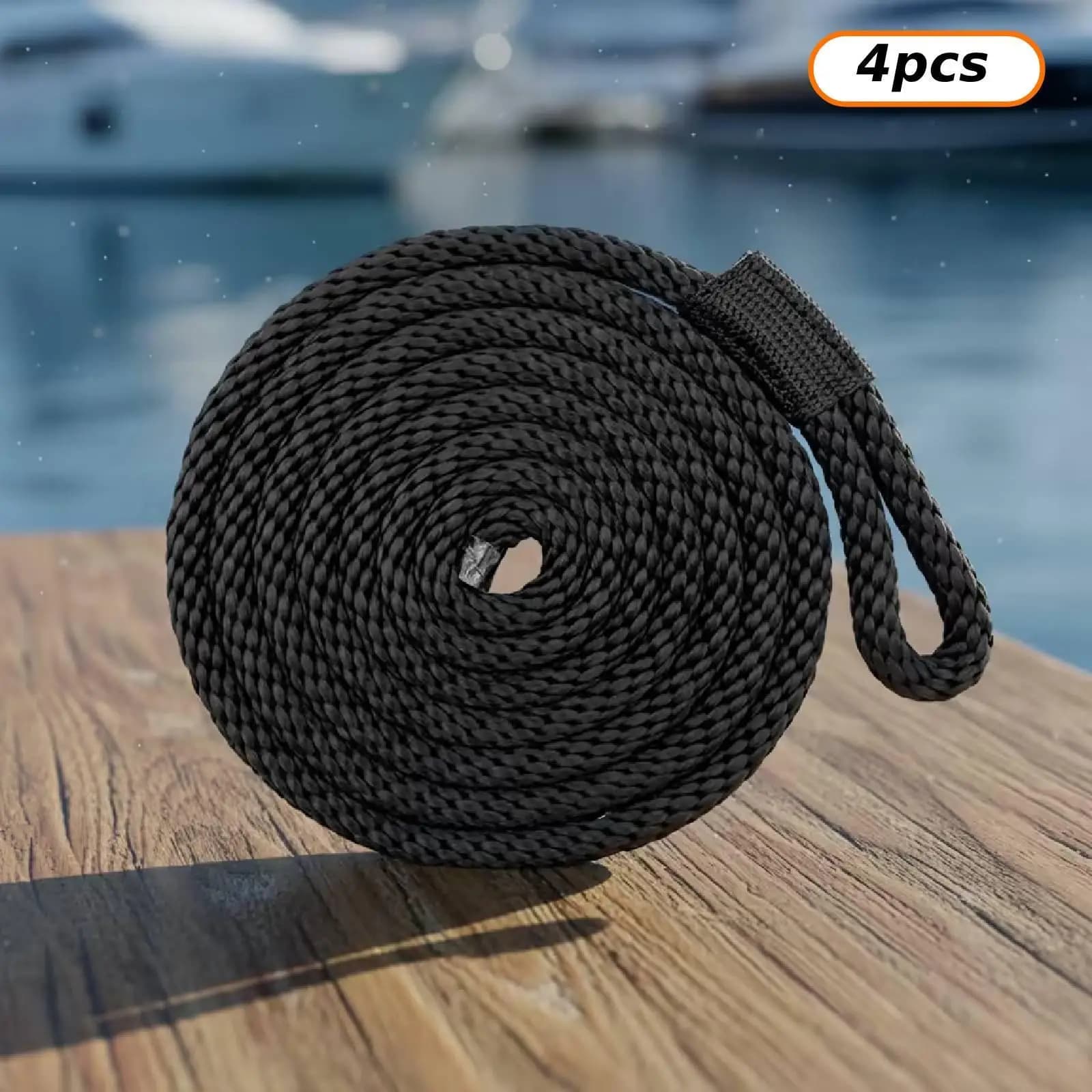 4Pcs Boat Dock Line Pontoon Braided Sailboat Marine Berthing Rope Boat Fenders Rope