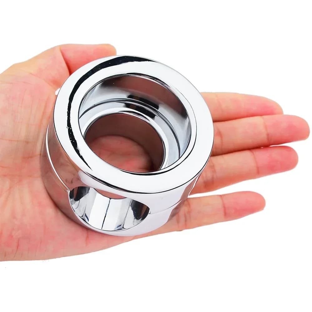Sex Toys for Men Cock Lock Ring Testis Weight Stretchers Scrotum Pendant Ball Penis Trainer Restraint Stainless Steel Sexy Rings