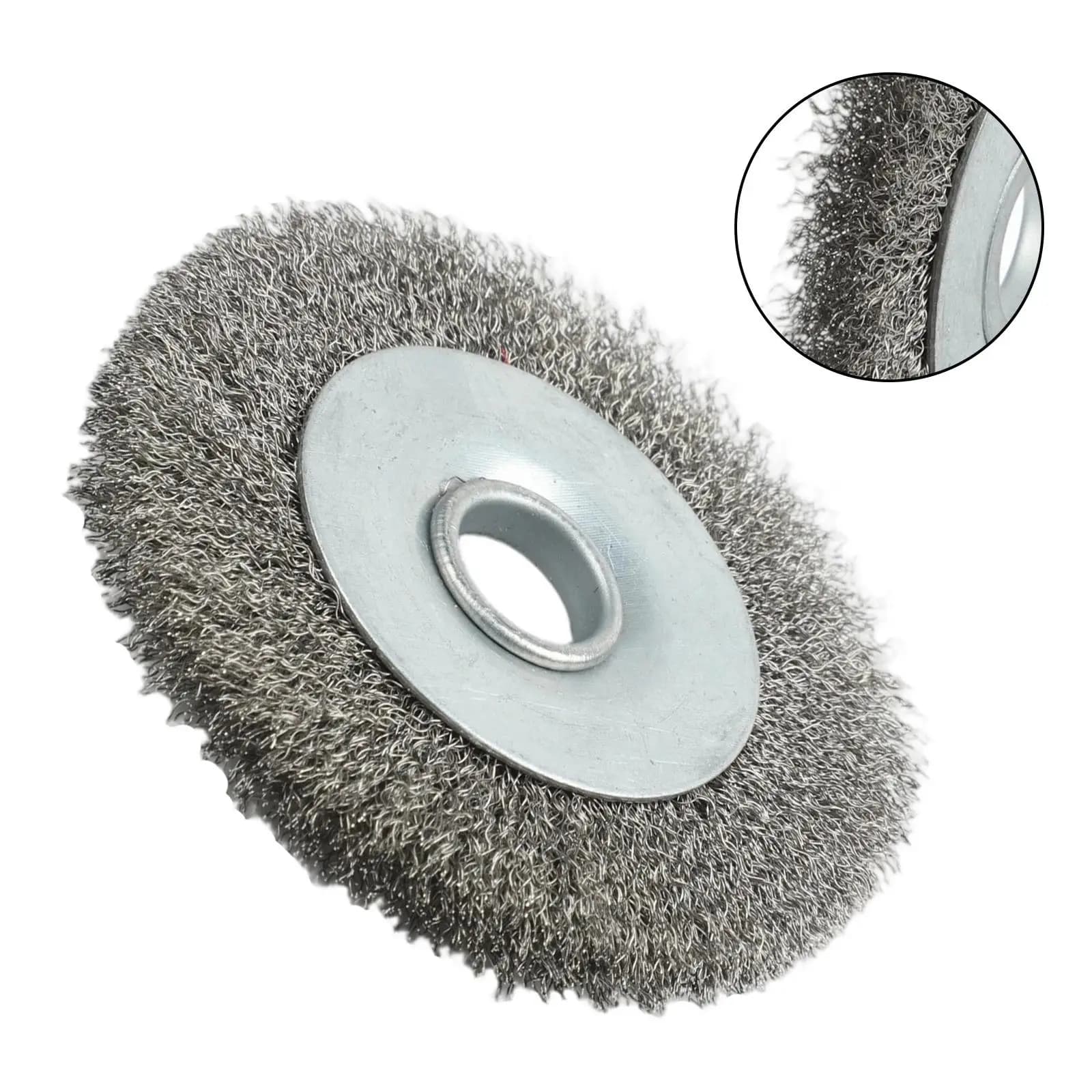 Stainless Steel Corrugated Wire Brush, 13mm, 1 pc, for cleaning/polishing, portable, useful, in promotion