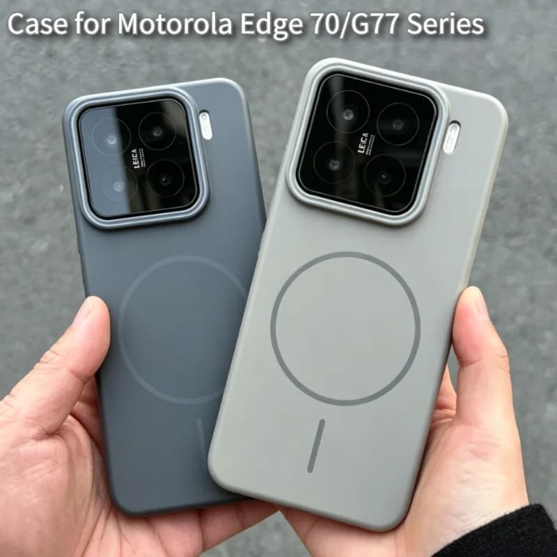 Luxury Pure Color For Motorola Signature Moto Edge 70 Ultra 60 Pro 50 Fuison G67 G57 G17 Power G86 Magnetic Anti-drop Back Cover