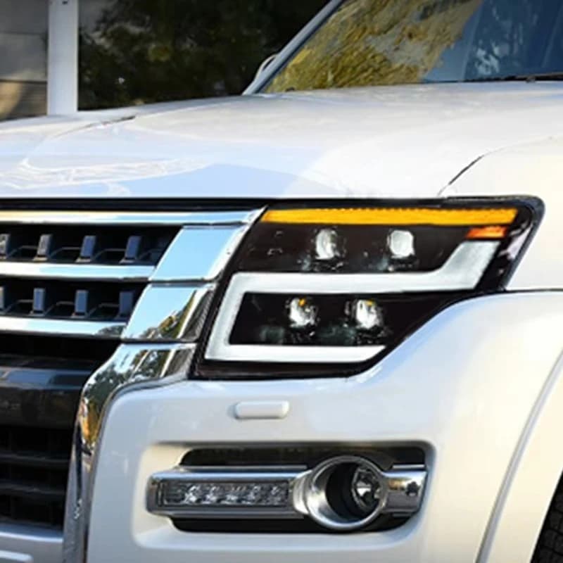 NEW Car For Mitsubishi Pajero V97 V93 V87 V95 Headlights 2006-2020 ALL LED Headlight Dynamic Signal Animation Front Lamp
