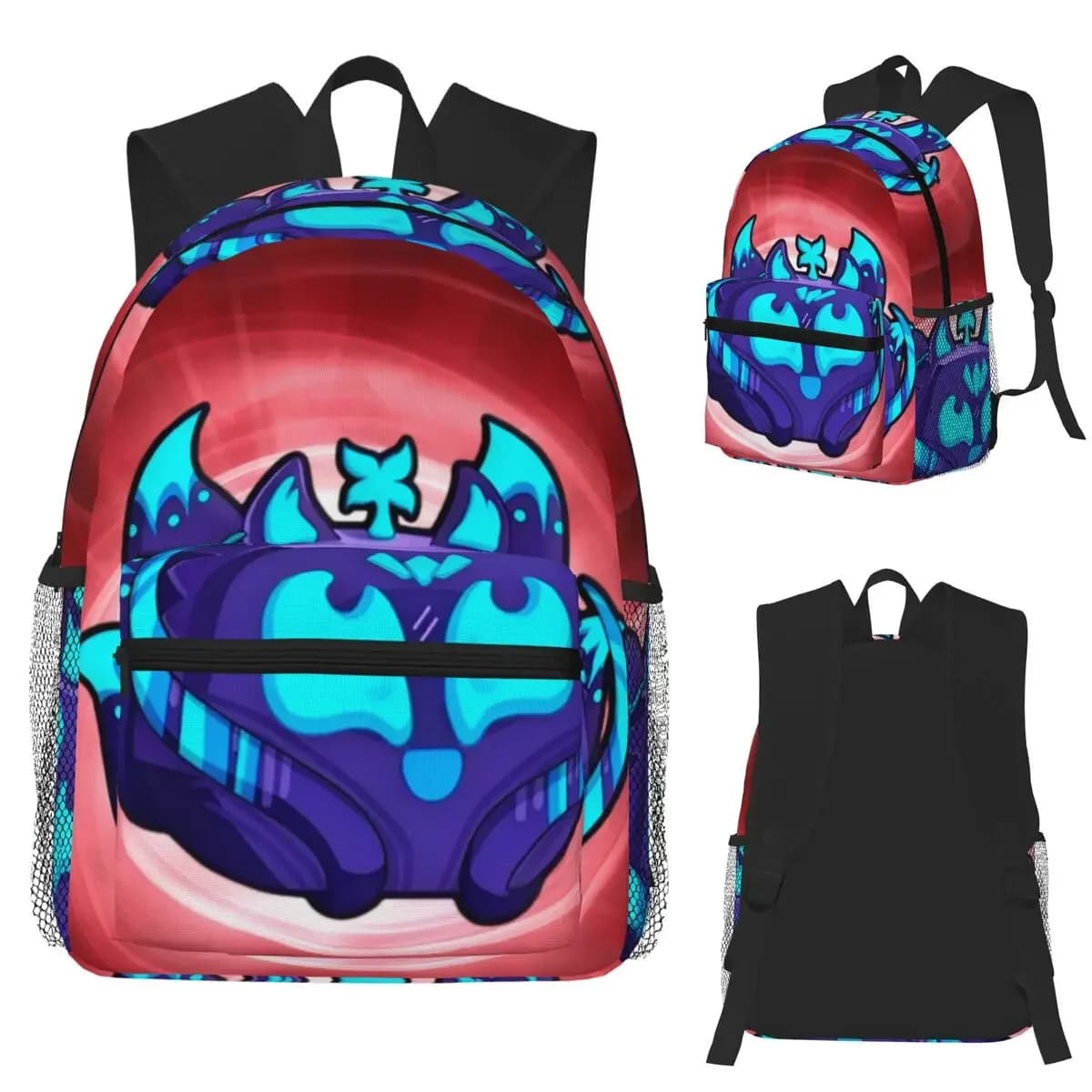 Cartoon Blox Fruits Student Backpack School Bag Hiking Travel Daypack for Men Women Fashion Bookbag Shoulder Bags
