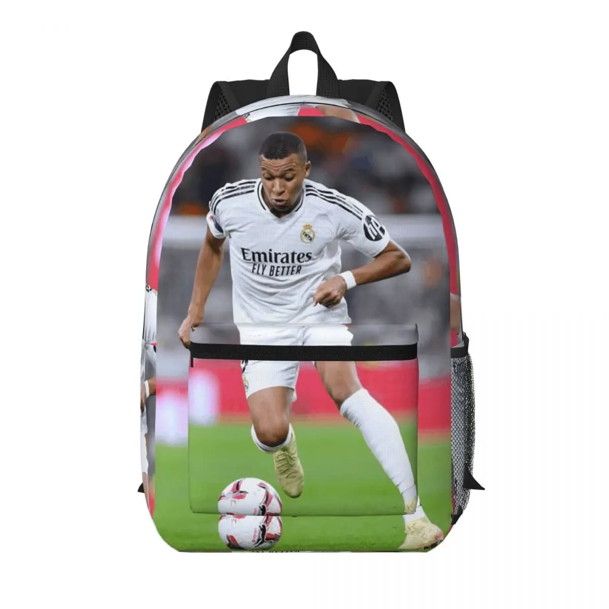 Football KM Mbappe Soccer Student Backpack School Bag Hiking Travel Daypack for Boys Girls Fashion Bookbag Shoulder Bags