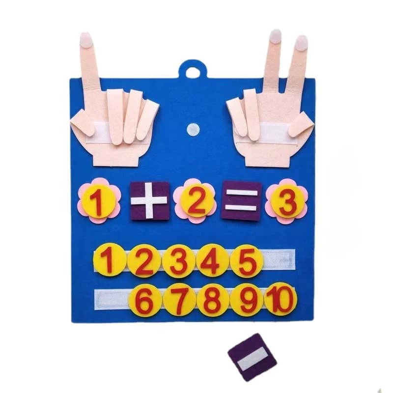 Giocattoli Montessori per bambini Numeri di dita in feltro Giocattolo matematico Bambini Conteggio Apprendimento precoce per i più piccoli Intelligenza Sviluppare 30 * 30 cm