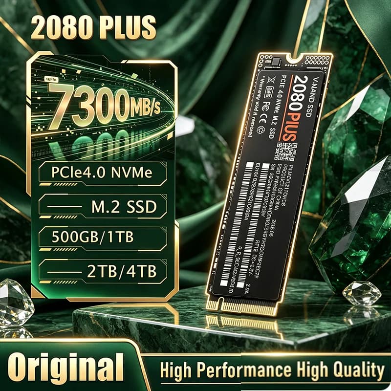 2080 PLUS NVMe M.2 2280 SSD PCIe 4.0 X4 500GB 1TB 2TB 4TB 7300MBs TLC 3D NAND storage for PS5 gaming desktop PC 2026 NEW