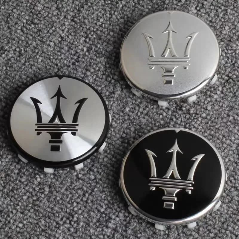 60mmNew Car Wheel Center Caps per Maserati Granturismo Levante Ghibli Grancabrio Quattroporte GTS Q4 Coupe Hub Copertura Decorazione