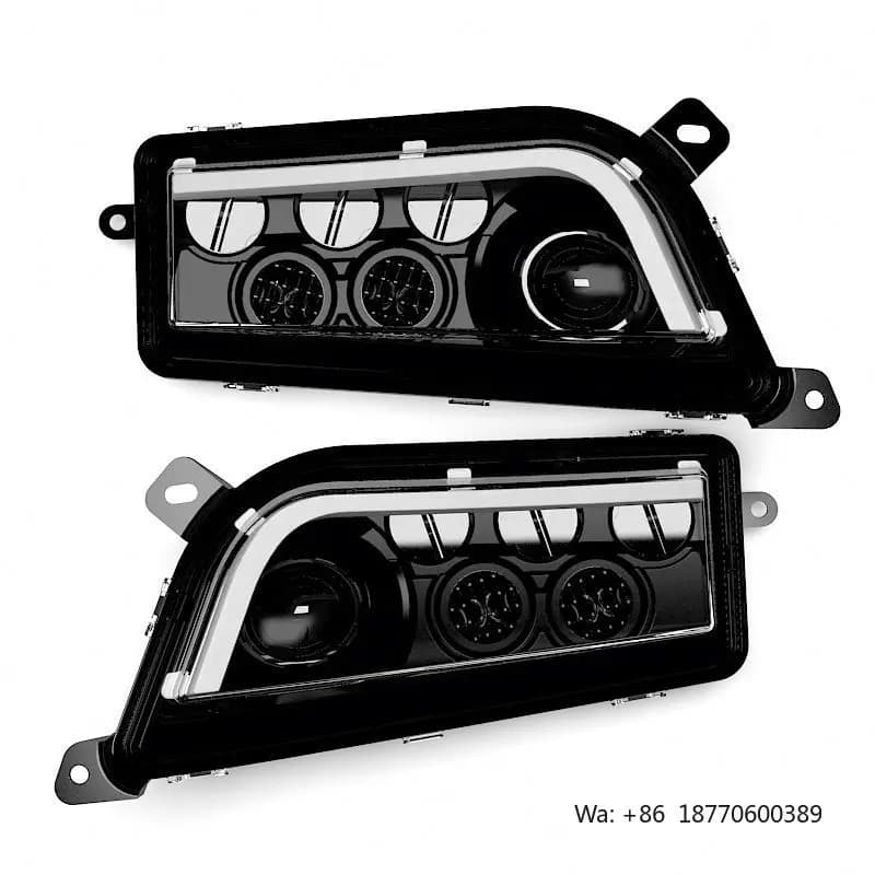 YongJin Black LED Headlight with Angel Eye for Polaris General /1000 RZR XP 1000/RZR 900 for Rzr 1000
