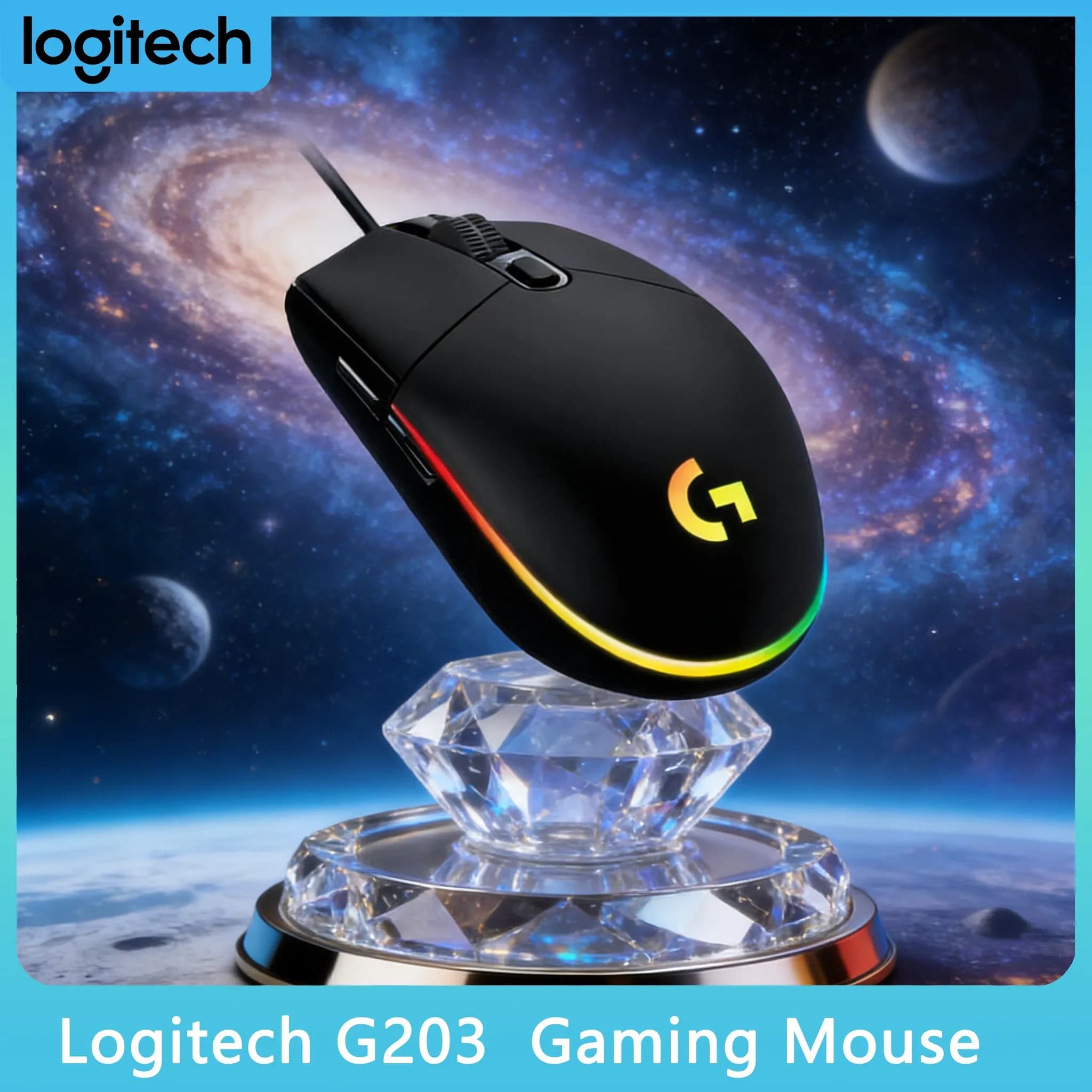 Mouse Wireless Original Logitech G203/G102/G402/MX 3S LIGHTSYNC, Mouse from Gaming Converted 8000 DPI with 6 programmable buttons