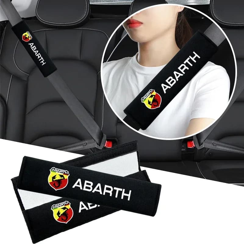 Safety Belt Cover Car Styling Shoulder Belt Protective Padding for Abarth 500 595 124 595 Competizione Carbono Punto Evo Stilo Ducato