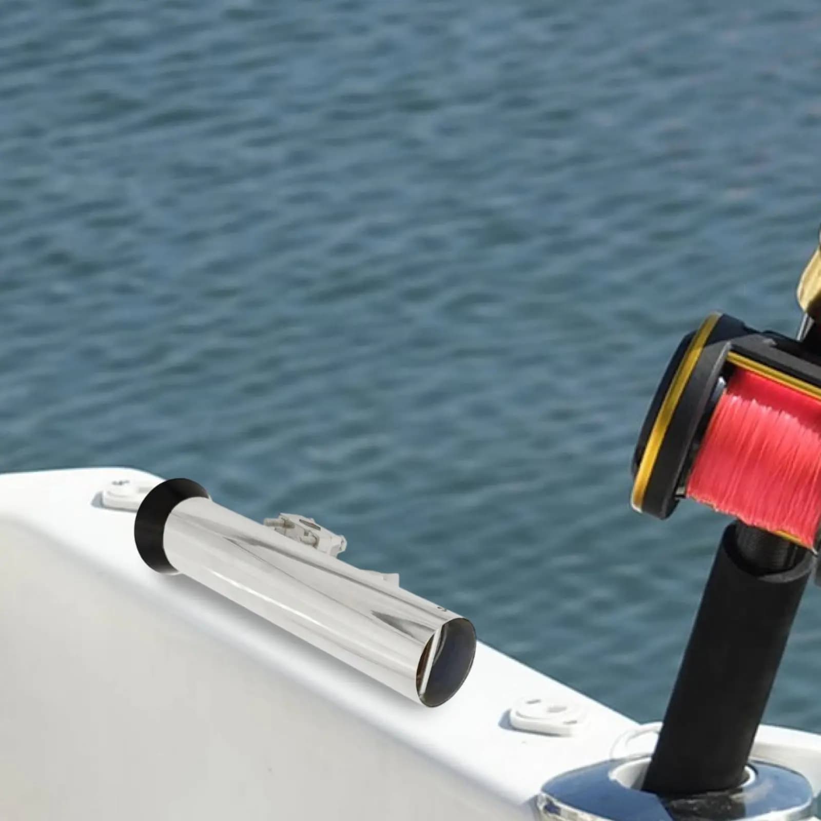 Supporto per Canna da Pesca Regolabile in Acciaio Inox, Montaggio su Barra, per Barche e Pesca Acquatica