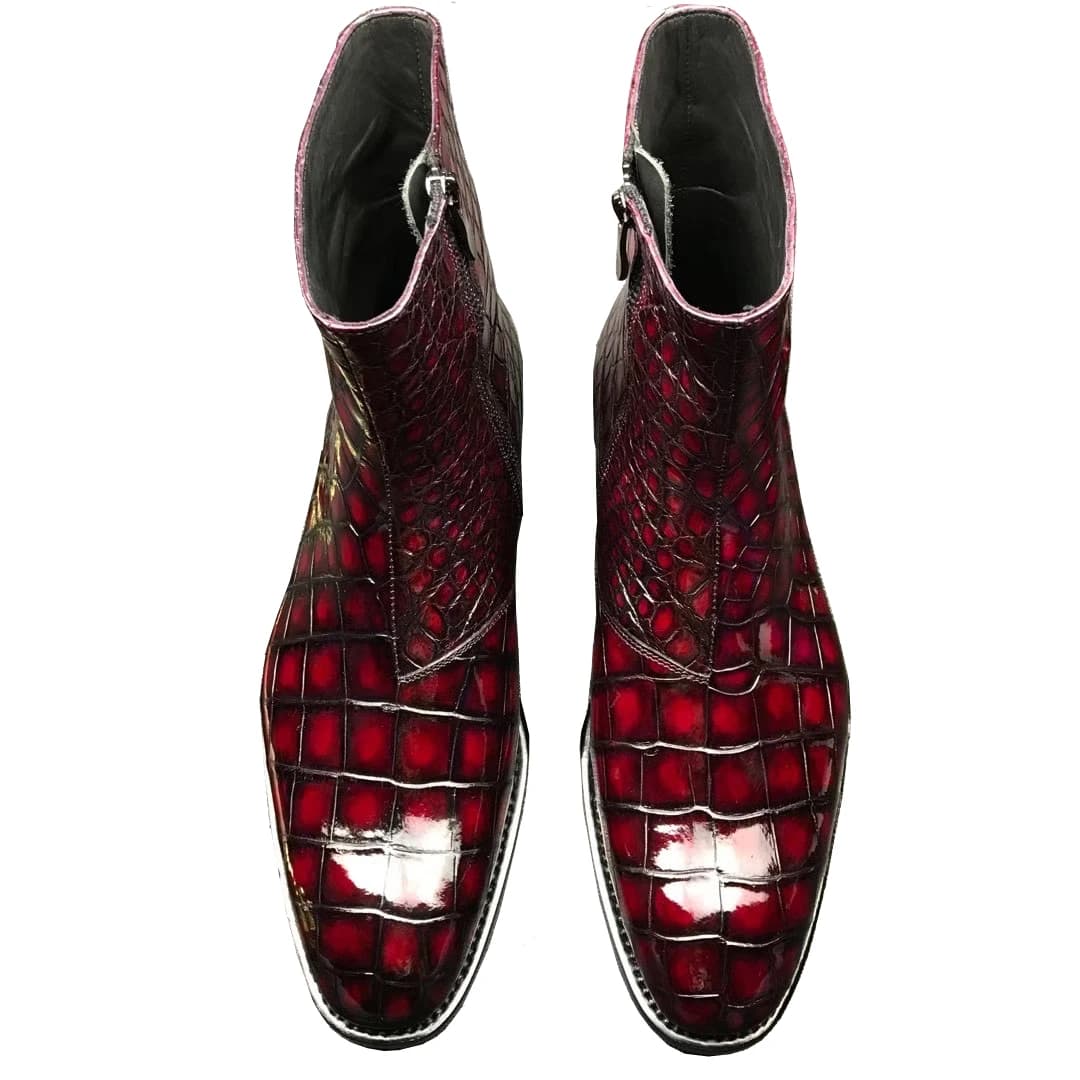 yingshang nuovi stivali da uomo scarpe da coccodrillo maschili colore pennello scarpe da sposa invernali per il tempo libero