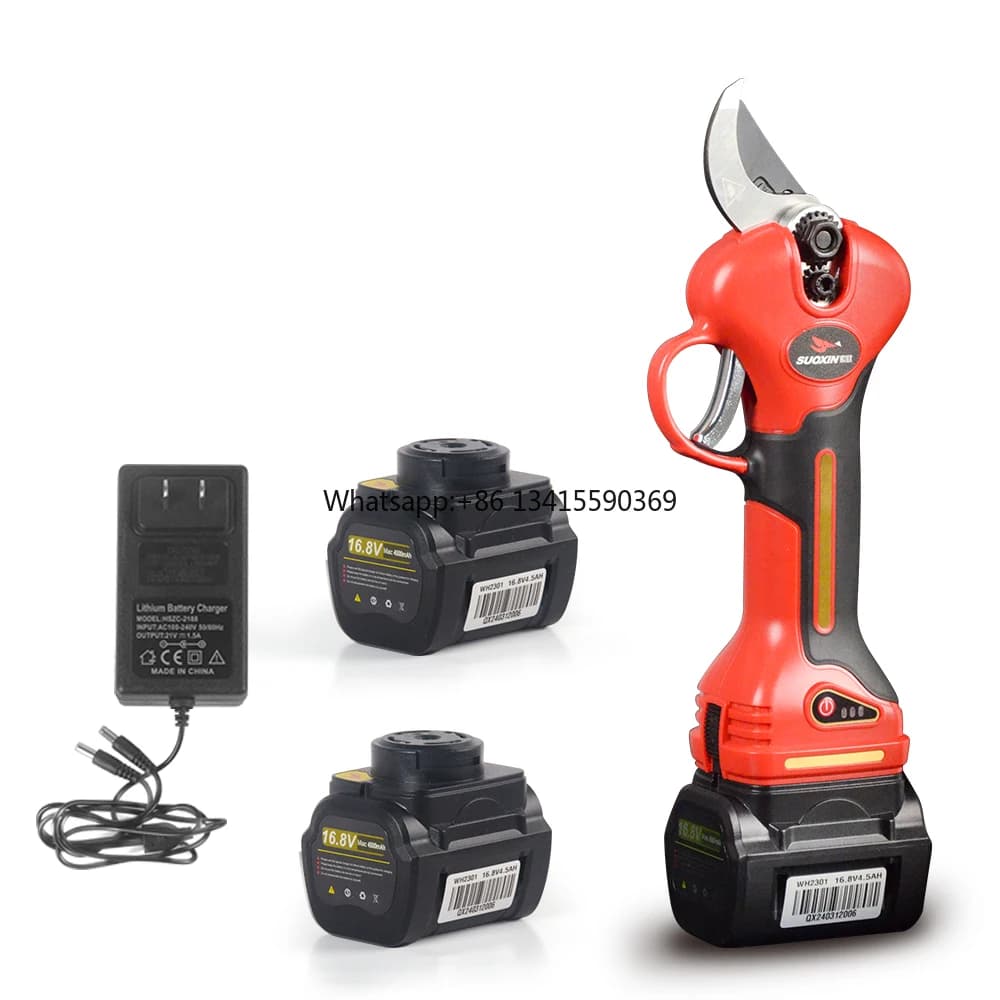 Updated 35mm 1.4 '' Powerful Brushless Cordless Motor Electric Shears For Power with 2PCS 4.5AH Rechargeable Batteries