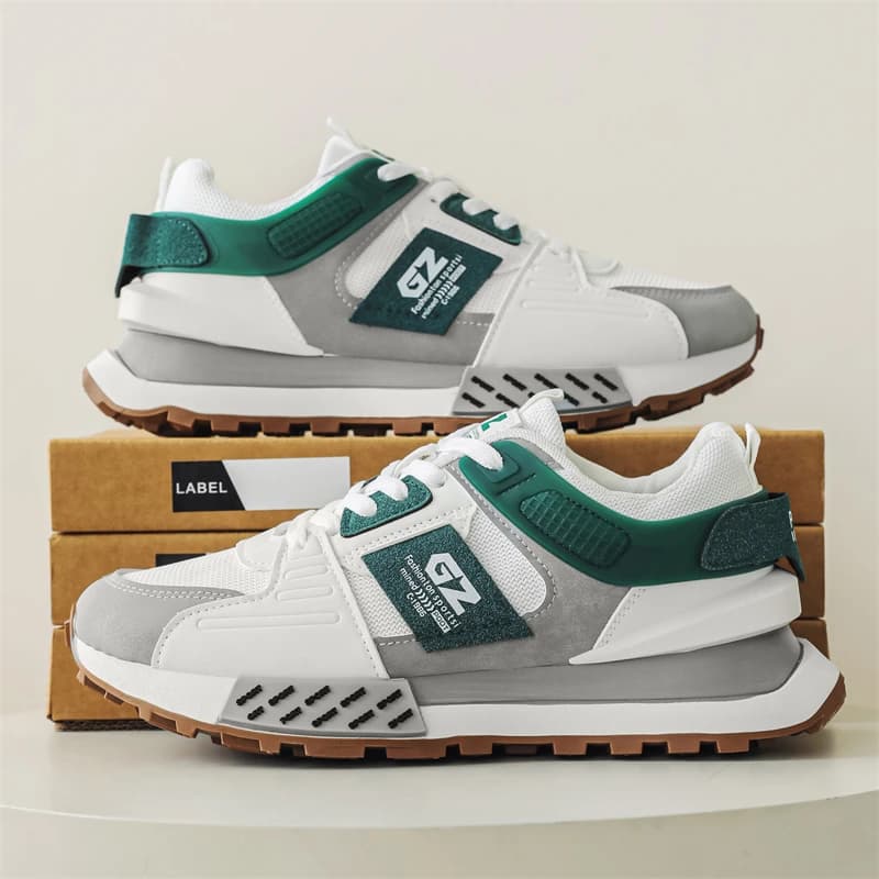 Men's Casual Shoes Fashion Sneakers Low Top Lace Up Lightweight Comfortable Breathable Walking Shoes For Daily Wear