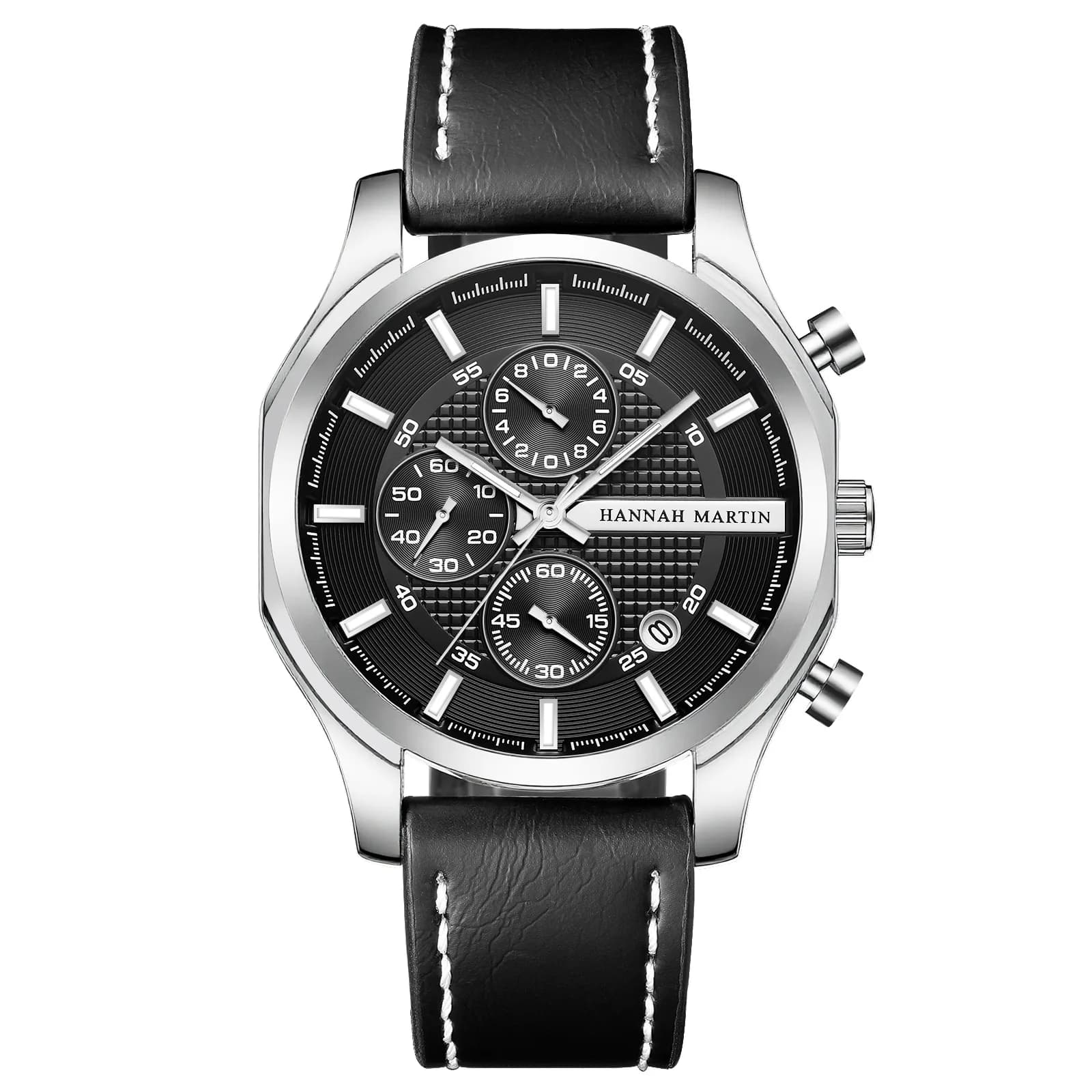 Hannah Martin 1432 New Men's Watch for Multifunction Business with Luminous Calendar in Six Fashion Leather Hands