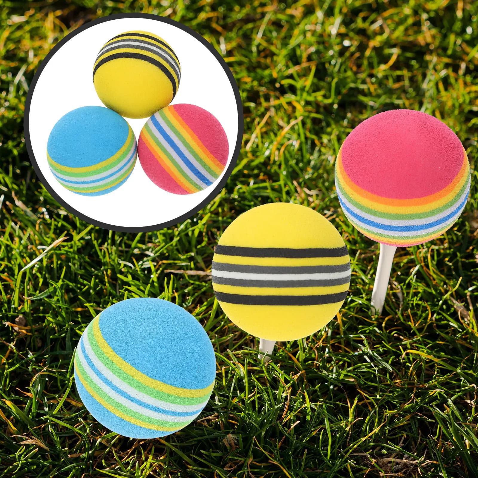 30 Palline da Golf in Schiuma EVA Leggere e Morbide per Allenamento Indoor, Esercizio per Animali Domestici, Miglioramento della Forza di Presa e Destrezza