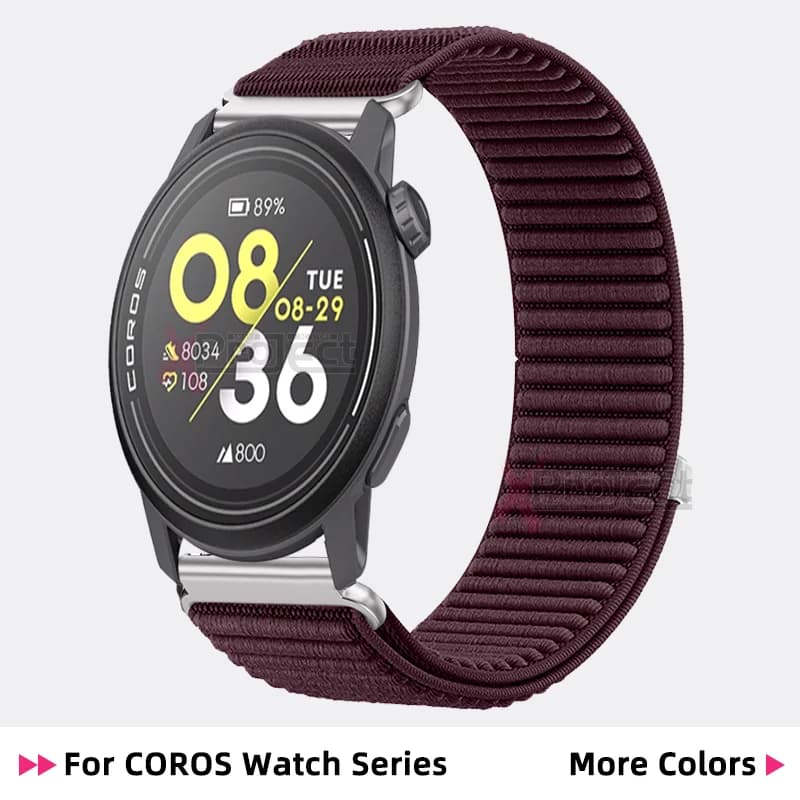 22mm Nylon Replacement Wristband For COROS PACE Pro 3 Breathable Bracelet For COROS APEX 46mm 2 Pro Wavy Loop Men Women Band