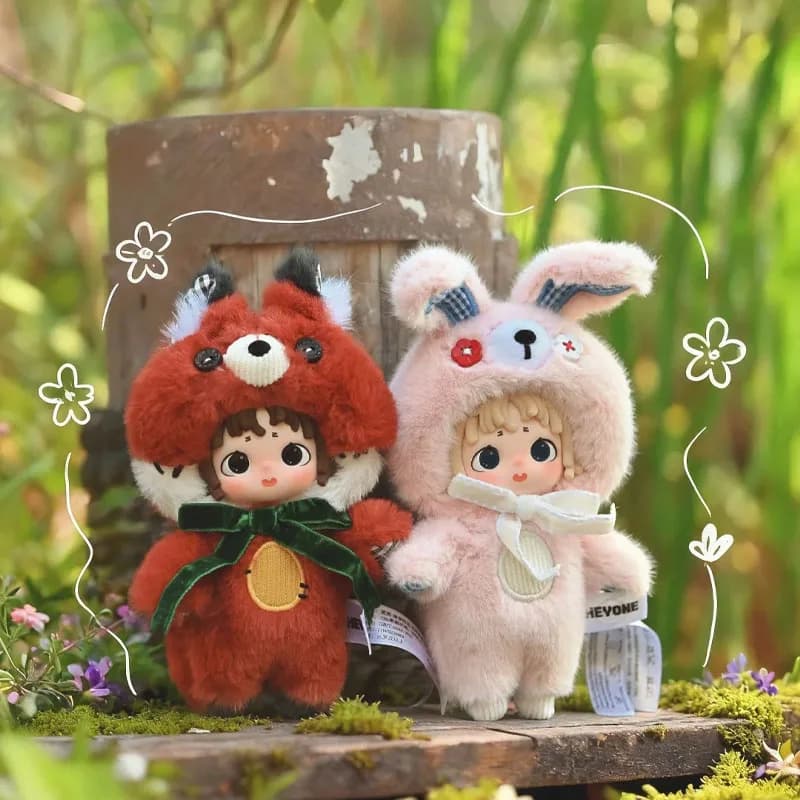 Furfur la Serie Stitched Dream Time: Mystery Box in Peluche con Ciondolo per Zaino in Vinile, Decorazione Carina e di Tendenza, Regali a Sorpresa