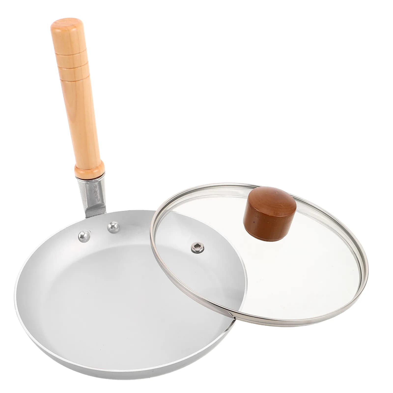 Set di 1 Padella Giapponese con Manico Verticale, Compatta Antiaderente, Mini Padella per Oyakodon e Tamagoyaki, Utensile da Cucina