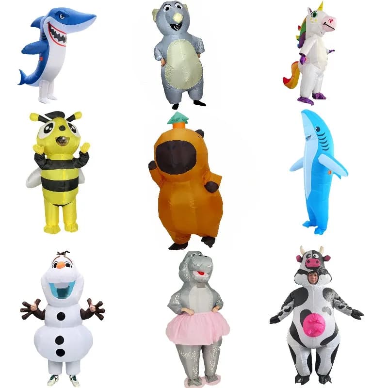 Inflatable Animal Costume Animal Play Jumpsuit Inflates Through The Air Funny Fancy Dress Halloween Cosplay Party Dress Up