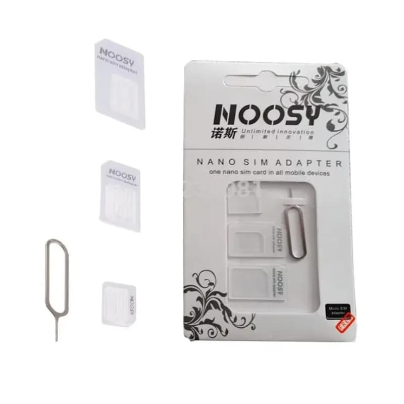 Kit connettore adattatore scheda Nano SIM 4in1 Convertitore scheda SIM standard Micro SIM con ago per smartphone IPhone Tablet 2025