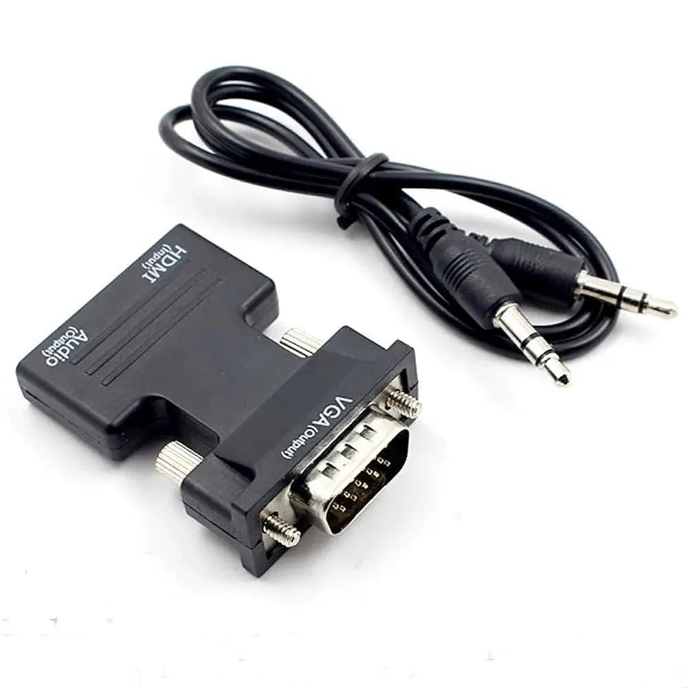 HDMI adapter cable to VGA 1080P with Male VGA signal output and Female Audio HDMI Converter
