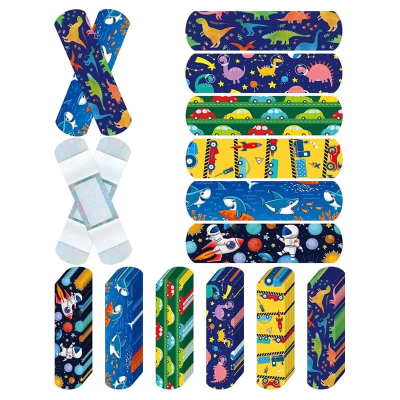60 pz/set Cerotto Del Fumetto per I Ragazzi Razzo Dinosauro Modello Gesso Strisce di Primo Soccorso Medicazione Della Ferita Patch Bende Adesive