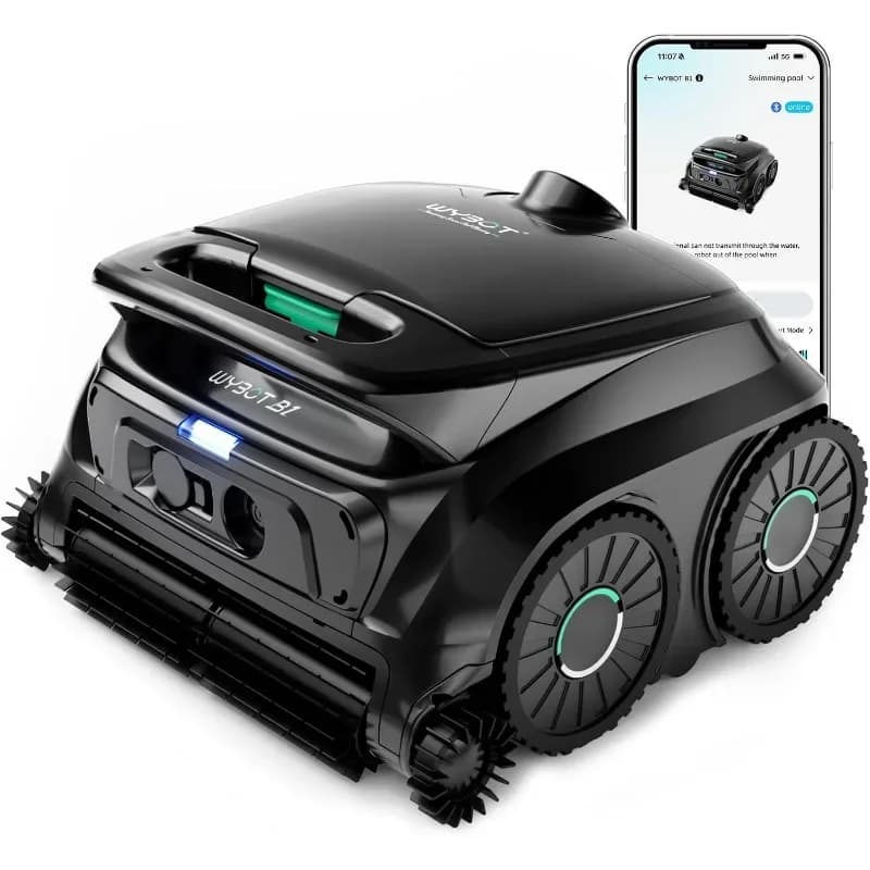 (2026 New) WYBOT B1 Robotic Pool Cleaner, Floor and Wall Cleaning, 120min Runtime Cordless Pool Vacuum for Inground