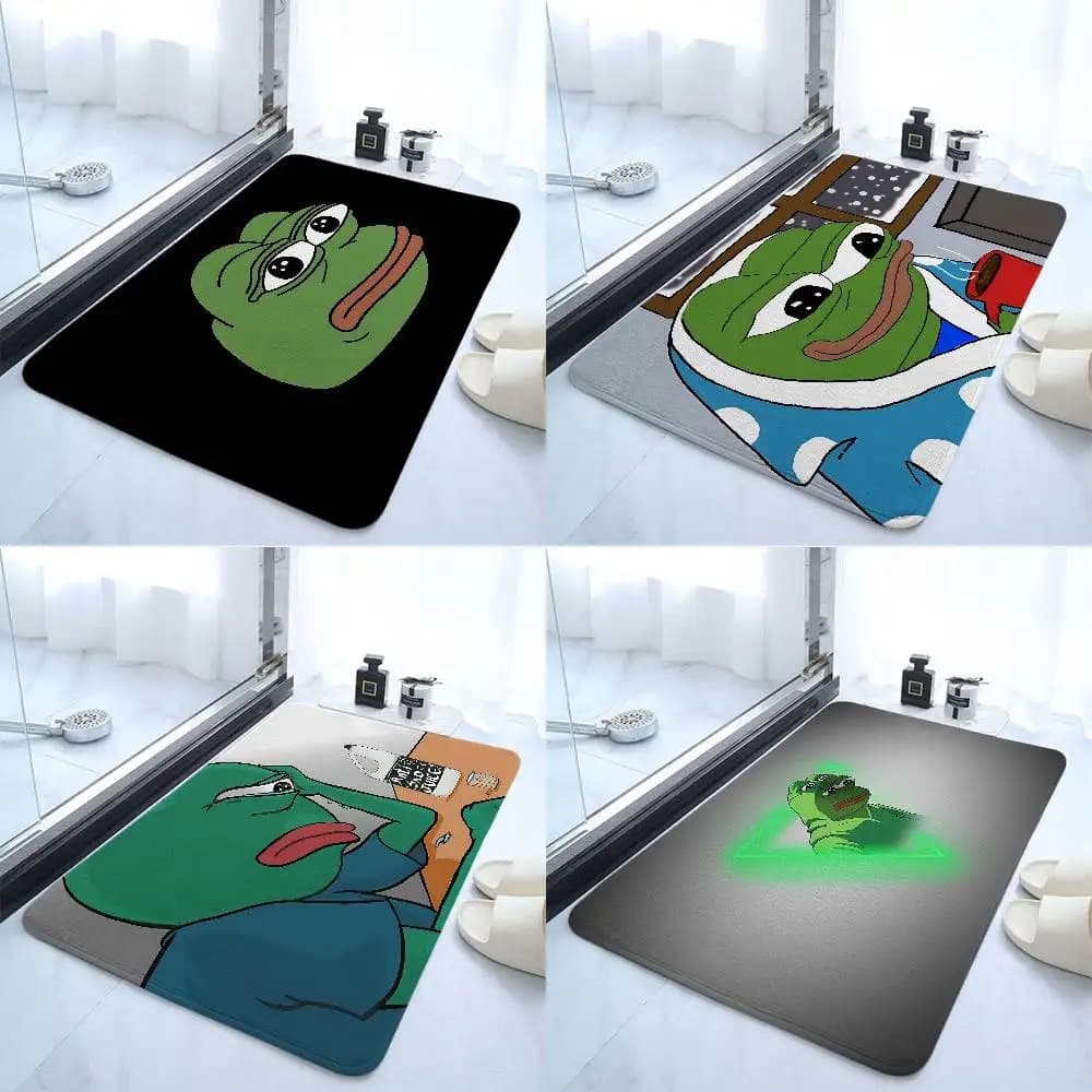Triste P-Pepe The Frog Tappetino Tappetino Ingresso casa Camera da letto WC Porta del bagno Assorbente Tappetino antiscivolo