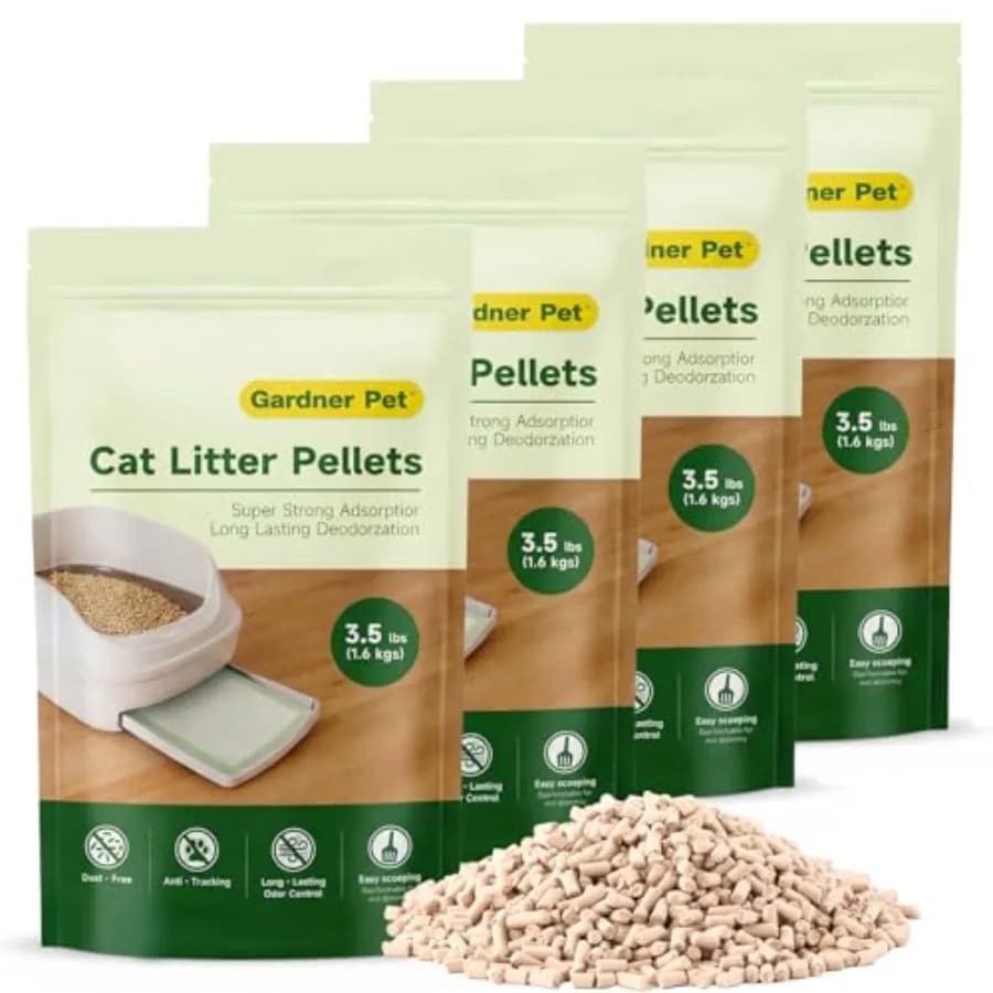 Non-Clumping Zeolite Cat Litter Pellets 14Lbs Bundle,High-Absorbent Mineral Refill for Double-Layer Sifting Litter Boxes, 99.9%