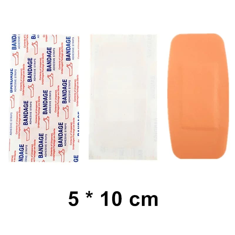 50 pz/set Cerotto 5*10 cm di Grandi Dimensioni Patch per Primo Soccorso Medicazione della Ferita Cerotti Viaggi Sport Emergenza Bende Adesive