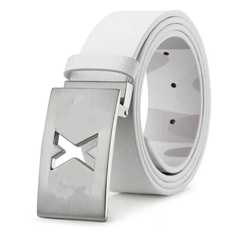 2026 New Golf Slide Buckle Belt Minimalist Hollow Plate Buckle Waist Strap Versatile Outdoor Sports Belt