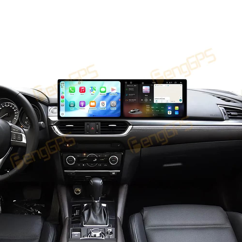 Dual 10.1" Screen Car Radio For Mazda Atenza 2017-2019 Android 15 Multimedia Player GPS Navigation Auto DSP Stereo Carplay Host