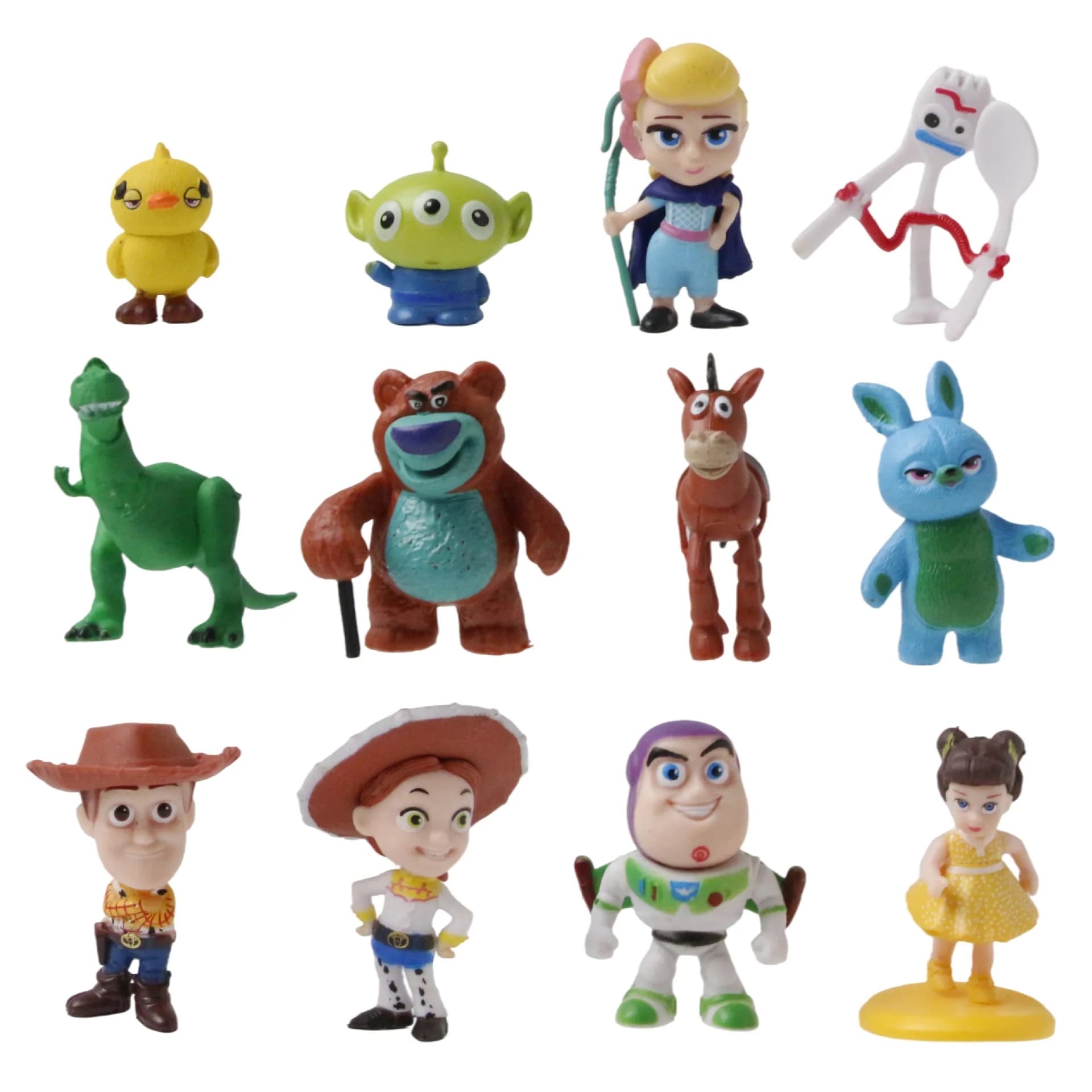 Set di 12 Personaggi di Toy Story, Action Figure di Woody, Buzz Lightyear, Lotso, Modellini da Collezione in PVC, Statuette Regalo e Ornamenti