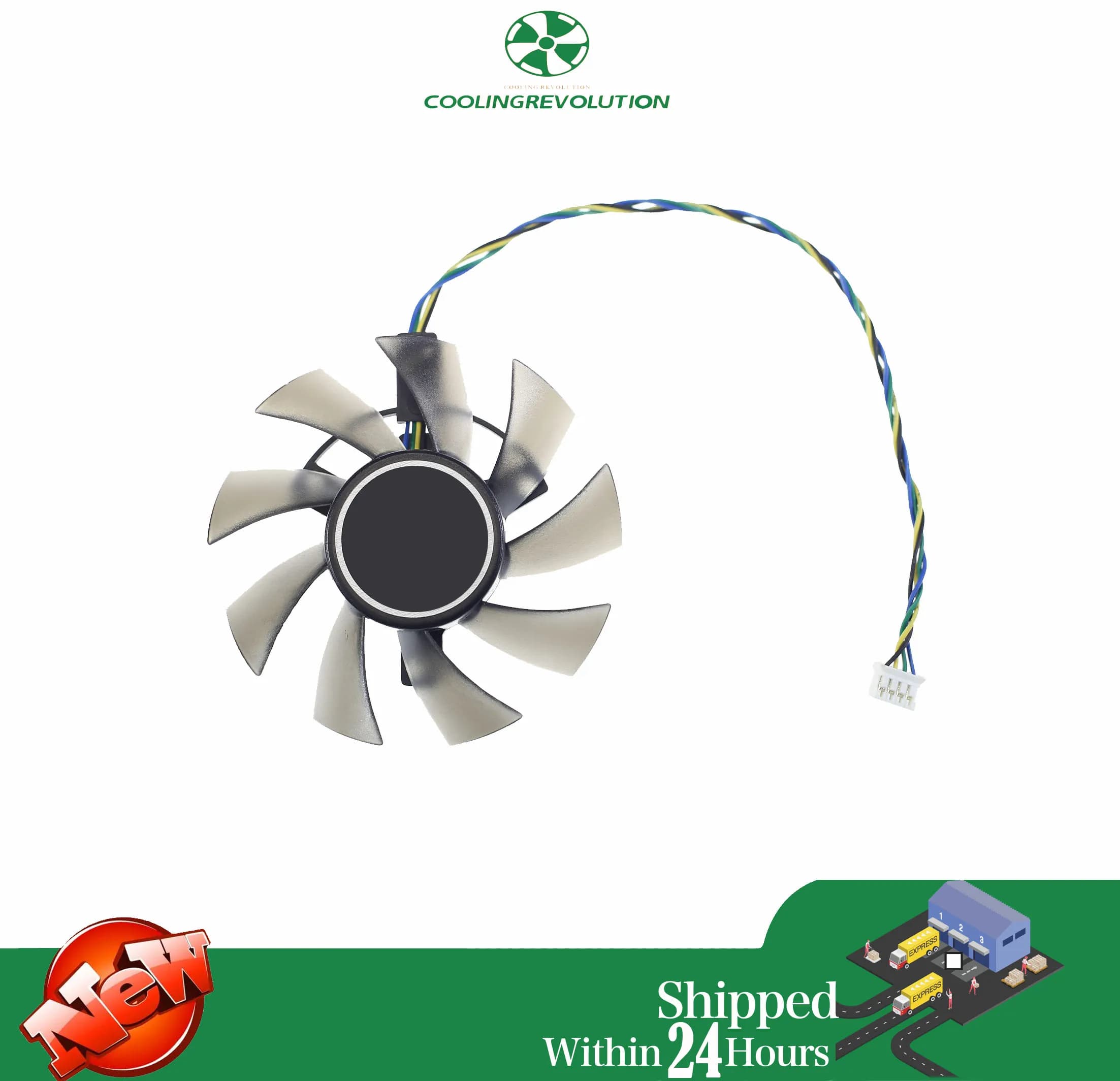 T128015BU Fan DC12V 0.50AMP ventola della scheda grafica per Asus enger PH RX550 2G scheda Video 4pin
